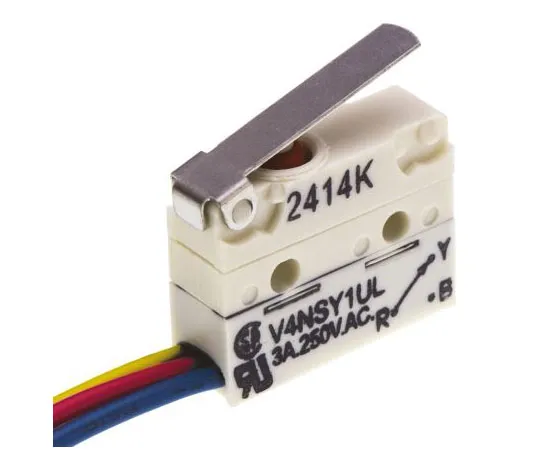 63-7567-13　SPDT-NO/NC Short Lever Microswitch, 3 A @ 250 V ac　V4NSY1UL