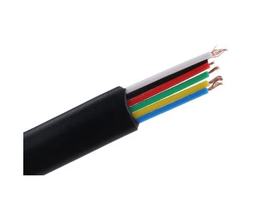63-7605-28　RS PRO 50m 6 Core Telephone Cable, Unshielded Flame Retardant, 30 AWG Black Sheath, 0.066 mm² CSA　518-5746