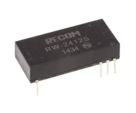 63-7568-36　Recom RW 3W Isolated DC-DC Converter Through Hole, Voltage in 18 → 36 V dc, Voltage out 12V dc　RW-2412S