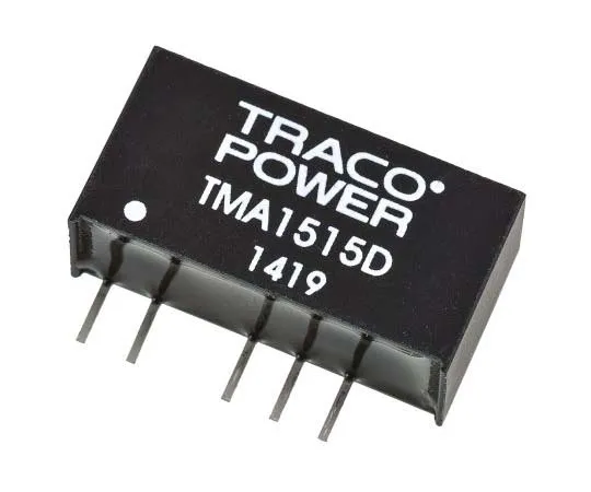 63-7724-40　TRACOPOWER TMA 1W Isolated DC-DC Converter Through Hole, Voltage in 13.5 → 16.5 V dc, Voltage out ±15V dc　TMA 1515D