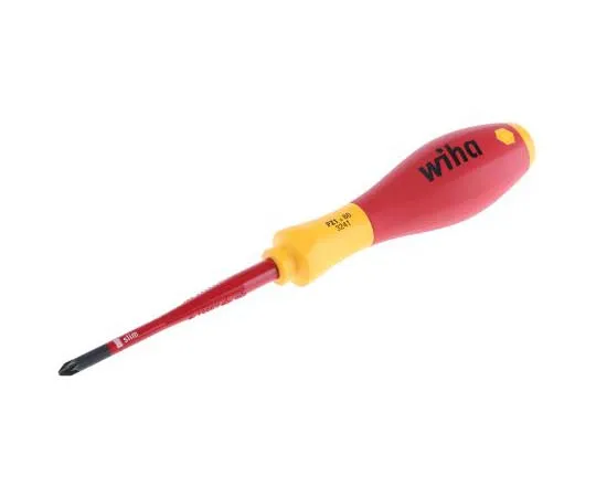 63-7724-21　Wiha Tools, VDE 1000V Approved Pozidriv Insulated Screwdriver PZ1 Tip 80 mm Chrome Vanadium Molybdenum Steel　35395