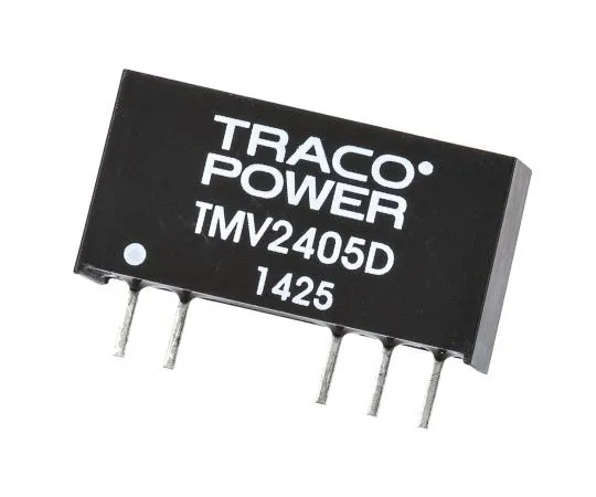 63-7658-42　TRACOPOWER TMV 1W Isolated DC-DC Converter Through Hole, Voltage in 21.6 → 26.4 V dc, Voltage out ±5V dc　TMV 2405D