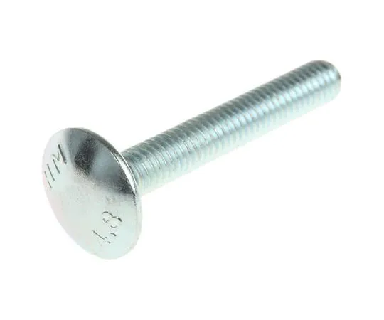 63-7601-88　Bright Zinc Plated Steel Coach Bolt, M6 x 40mm　512-1001