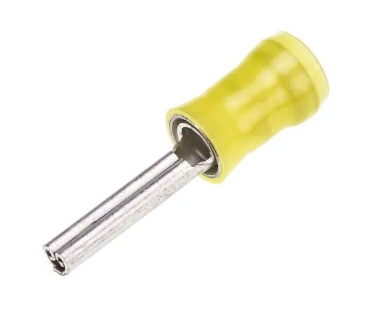 63-7733-12　TE Connectivity PIDG Series Insulated Tin Plated Crimp Pin Connector, 4mm² to 6mm², 12AWG to 10AWG, 2.8mm Pin Diameter,　160404-2