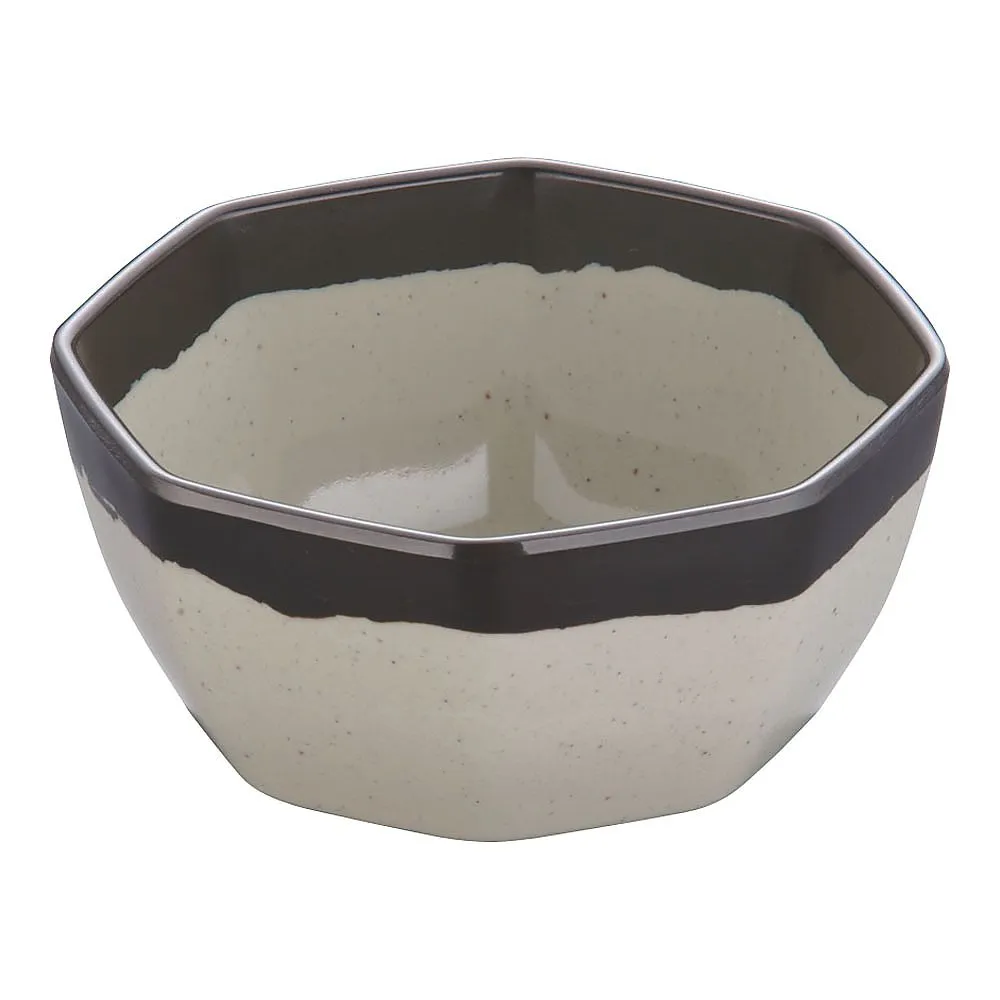 62-6848-62　Melamine "Shigaraki" octagonal bowl　MM-78