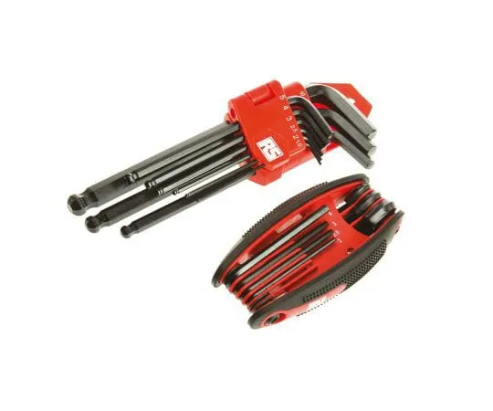 63-7623-88　RS PRO 16 pieces 1.5 mm, 2 mm, 2.5 mm, 3 mm, 4 mm, 5 mm, 6 mm, 8 mm, 10 mm Ball End, Hex Wrench Hex Key Set　542-3492