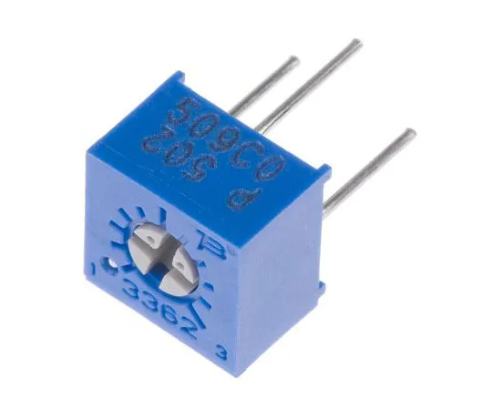 63-7608-71　5kΩ Through Hole Trimmer Potentiometer 0.5W Top Adjust Bourns 3362 Series　3362P-1-502LF