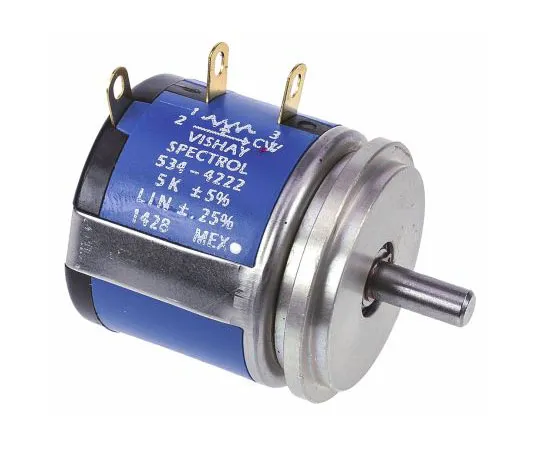 63-7560-25　Vishay 1 Gang 10 Turn Rotary Wirewound Potentiometer with a 3.18 mm Dia. Shaft, 5kΩ, ±5%, 2W, Linear 534S1502JC4222　534S1502JC4222