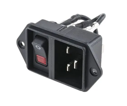 63-7590-60　Schurter C20 Screw Mount IEC Plug Male, 20A, 250 V ac　EC11.0021.001