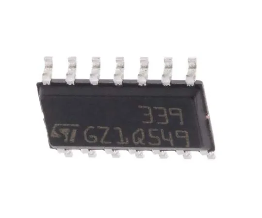 63-7744-91　LM339DT STMicroelectronics, Quad Comparator, CMOS/TTL O/P, O/P, 1.3μs 2 → 36 V 14-Pin SOIC　LM339DT