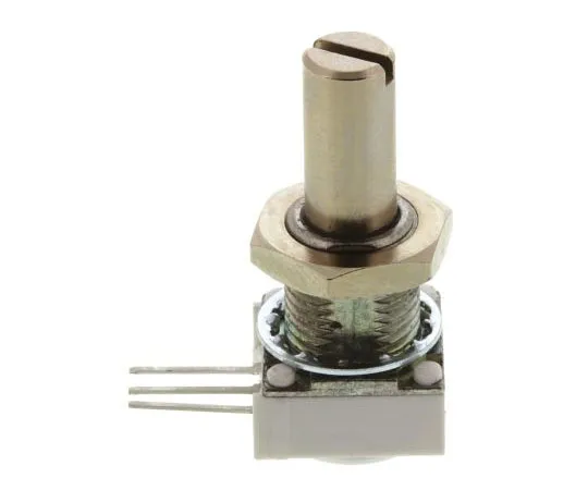 63-7578-27　Vishay 1 Gang Rotary Cermet Potentiometer with a 6.35 mm Dia. Shaft, 1MΩ, ±10%, 1W, Linear 14910F0GJSX10105KA　14910F0GJSX10105KA