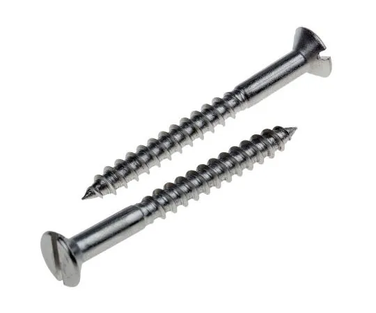 63-7575-77　Slot Countersunk Stainless Steel Wood Screw, A2 304, 4mm Thread, 40mm Length　483-2895