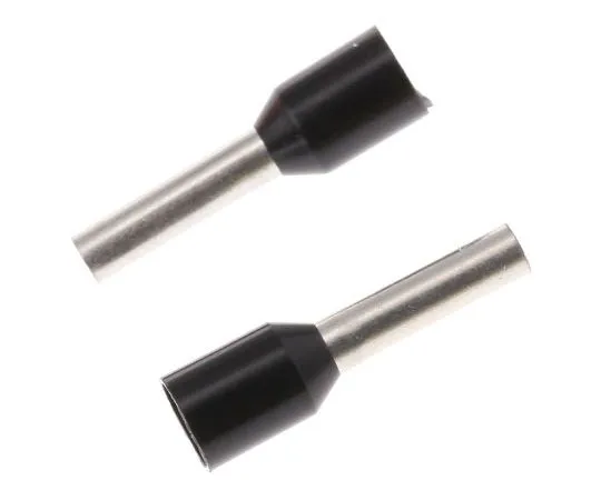 63-7681-83　TE Connectivity Insulated Crimp Bootlace Ferrule, 8mm Pin Length, 1.7mm Pin Diameter, 1.5mm² Wire Size, Black　1-966067-2