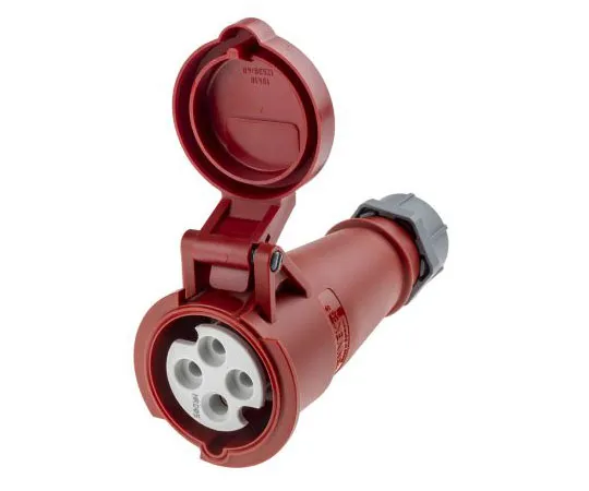 63-7561-69　Mennekes AM-TOP Series, IP44 Red Cable Mount 3P+E Industrial Power Socket, Rated At 16A, 415 V　514