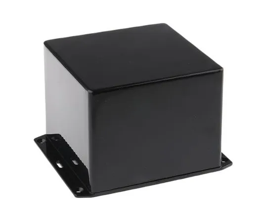 63-7585-92　Hammond 1591, ABS Enclosure, IP54, Flanged, 120 x 120 x 90mm　1591VFLBK