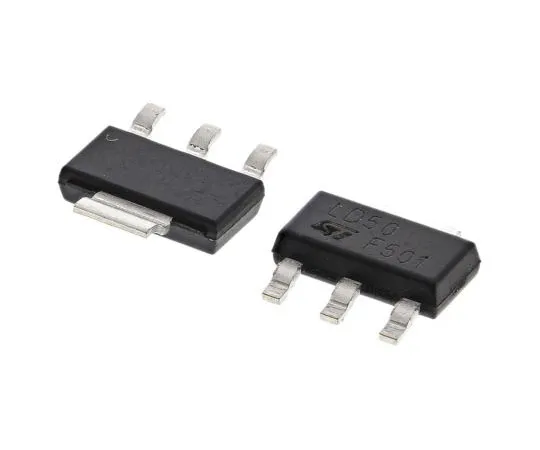 63-7693-04　STMicroelectronics LD1117S50TR, LDO Regulator, 1.3A, 5 V, ±1% 3+Tab-Pin, SOT-223　LD1117S50TR