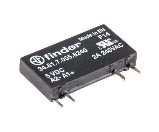 63-7615-60　Finder 2 A SPNO Solid State Relay, Zero Crossing, PCB Mount, 240 V ac Maximum Load　34.81.7.005.8240