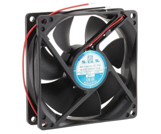 63-7622-92　RS PRO Axial Fan, 92.5 x 92.5 x 25mm, 29cfm, 1.6W, 12 V dc　541-5069