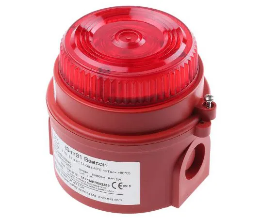 63-7638-01　LED, Flashing Beacon IS-mB1 Series, Red, Surface Mount, 16 → 28 V dc　IS-MB1-R/R
