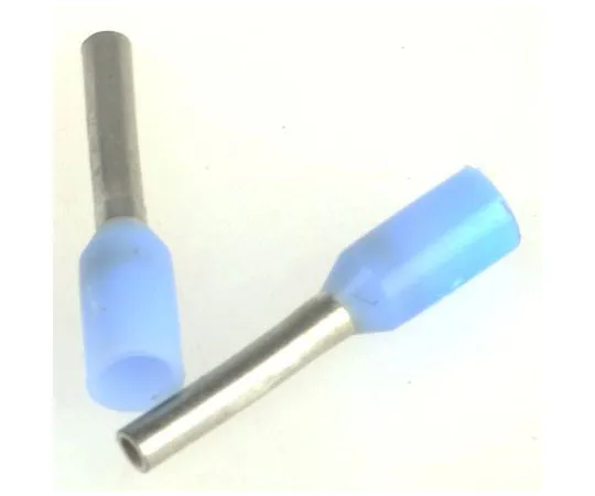 63-7682-13　TE Connectivity Insulated Crimp Bootlace Ferrule, 6mm Pin Length, 0.75mm Pin Diameter, 0.25mm² Wire Size, Blue　966066-1