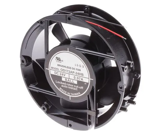63-7641-58　RS PRO Axial Fan, 172 x 51mm, 235cfm, 23W, 24 V dc　619-6680