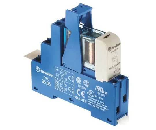 63-7646-08　Finder 24V dc DIN Rail Interface Relay Module, DPDT　48.52.7.024.0050SPA