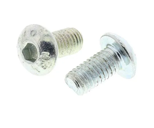 63-7577-11　RS M5 x 10mm Hex Socket Button Screw Bright Zinc Plated Steel　483-9616