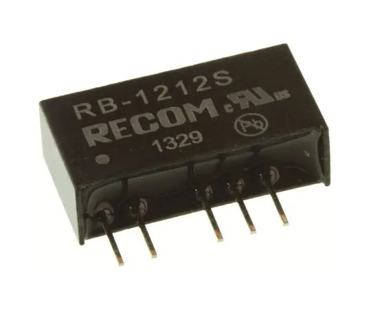 63-7672-29　Recom RB 1W Isolated DC-DC Converter Through Hole, Voltage in 10.8 → 13.2 V dc, Voltage out 12V dc　RB-1212S