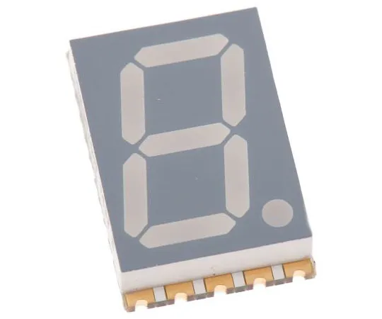63-7638-69　KCSA56-105 Kingbright 7-Segment LED Display, CA Red 44 mcd RH DP 14.2mm　KCSA56-105