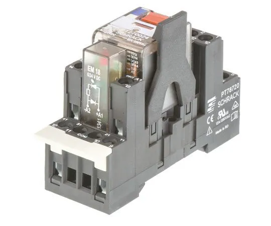 63-7586-60　TE ConnectivityPT DPDT Non-Latching Relay DIN Rail, 24V dc Coil　PT2S7LC4 8-1415074-1