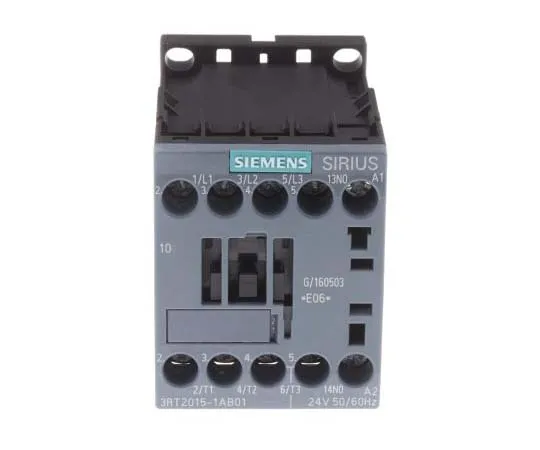 63-7721-18　Siemens 3 Pole Contactor, 7 A, 24 V ac Coil, SIRIUS Innovation, 3NO, 3 kW　3RT2015-1AB01