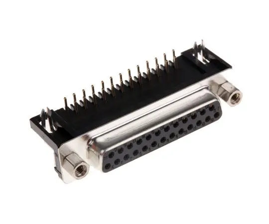 63-7674-66　ASSMANN WSW A-DF Series, 25 Way Right Angle Through Hole PCB D-sub Connector Socket, 2.77mm Pitch, with 4-40 UNC　A-DF 25 A/KG-T1