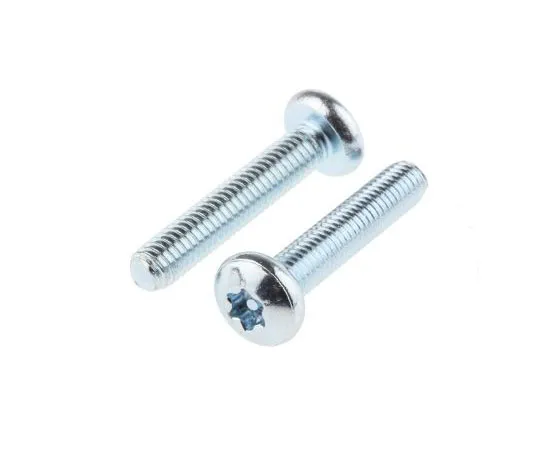 63-7574-03　Bright Zinc Plated Pan Steel Tamper Proof Security Screw, M5 x 25mm　482-8379