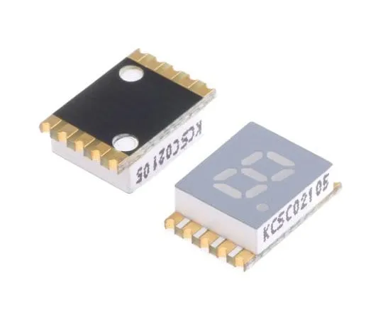 63-7638-70　KCSC02-105 Kingbright 7-Segment LED Display, CC Red 30 mcd RH DP 5.1mm　KCSC02-105