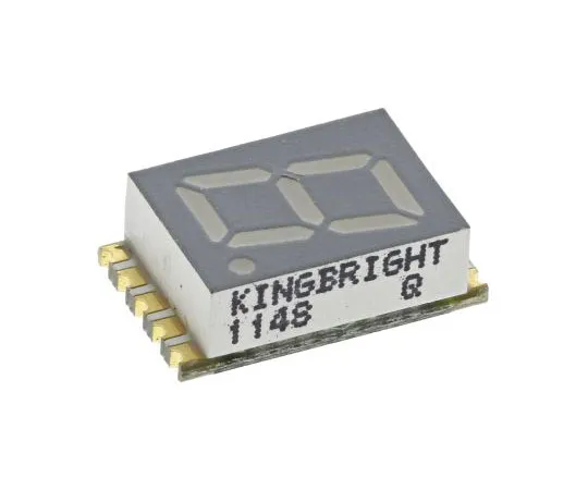 63-7638-71　KCSC03-105 Kingbright 7-Segment LED Display, CC Red 27 mcd RH DP 7.6mm　KCSC03-105