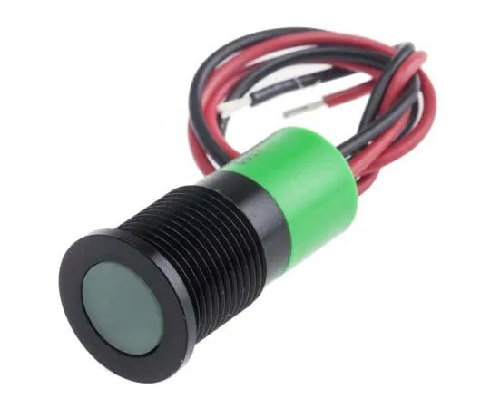 63-7718-07　RS PRO Green Indicator, 6 → 36 V dc, 14mm Mounting Hole Size, Solder Tab Termination, IP67　703-9052