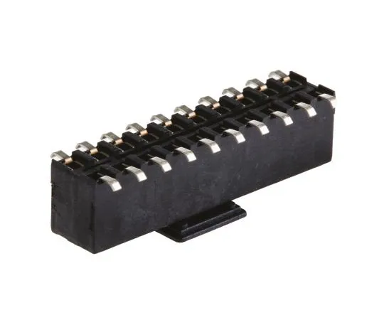 63-7612-92　TE Connectivity AMPMODU HV100 Series 2.54mm Pitch 20 Way 2 Row Straight PCB Socket, Surface Mount, Solder Termination　1-969973-0
