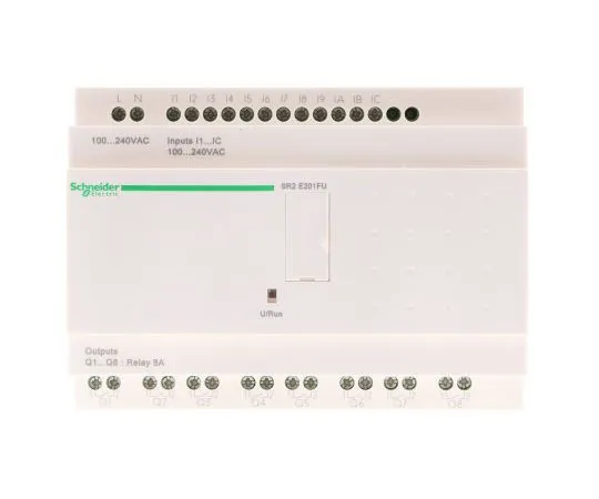 63-7572-42　Schneider Electric Zelio Logic Module, 100 → 240 V ac Relay, 12 x Input, 8 x Output Without Display　SR2E201FU