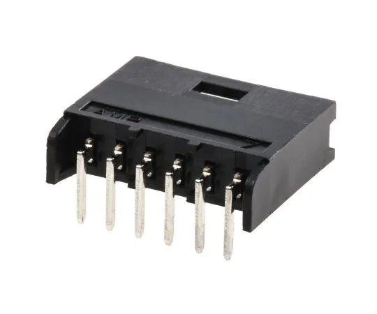 63-7554-39　TE Connectivity AMPMODU MOD II, 6 Way, 1 Row, Right Angle PCB Header　280379-2