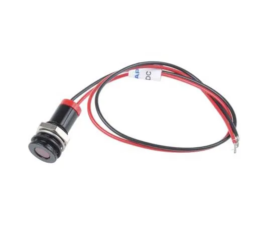 63-7708-95　RS PRO Red Indicator, 2 V dc, 8mm Mounting Hole Size, Lead Wires Termination, IP67　700-1968