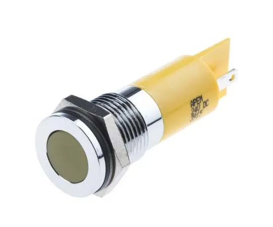 63-7717-62　RS PRO Yellow Indicator, 24 V dc, 14mm Mounting Hole Size, Solder Tab Termination, IP67　703-8831