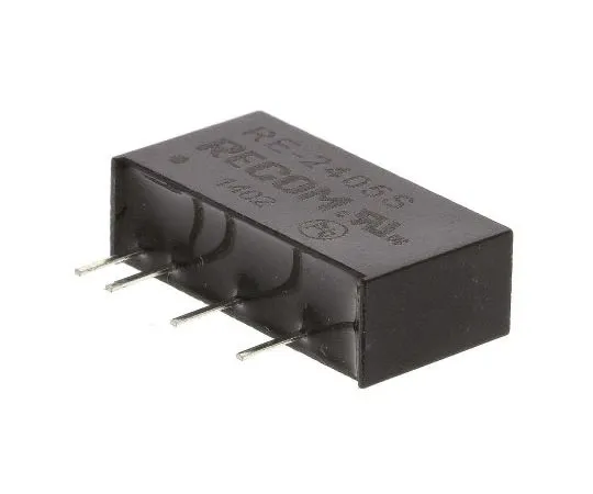 63-7568-04　Recom RE 1W Isolated DC-DC Converter Through Hole, Voltage in 21.6 → 26.4 V dc, Voltage out 5V dc　RE-2405S