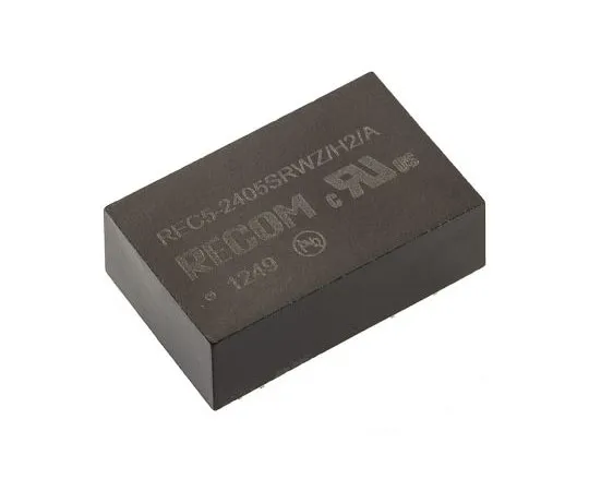 63-7672-15　Recom REC5 5W Isolated DC-DC Converter Through Hole, Voltage in 9 → 36 V dc, Voltage out 5V dc Medical Approved　REC5-2405SRWZ/H2/A