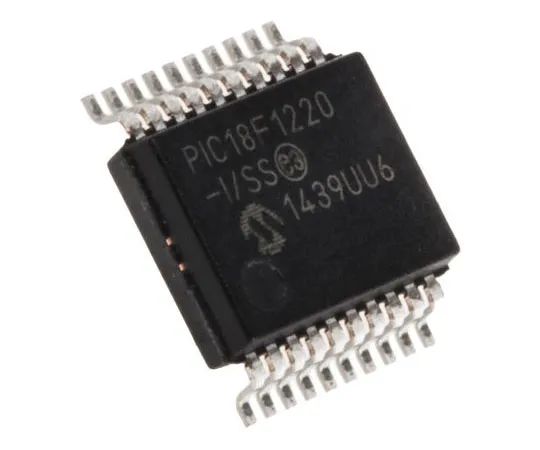 63-7660-45　Microchip PIC18F1220-I/SS, 8bit PIC Microcontroller, 40MHz, 4 kB, 256 B Flash, 20-Pin SSOP　PIC18F1220-I/SS