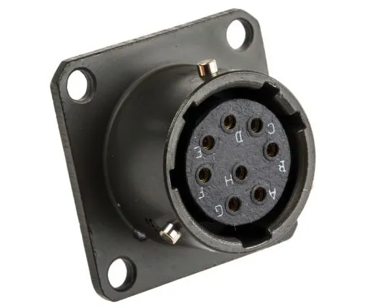63-7621-96　Amphenol 62GB Series, 8 Way Box Mount MIL Spec Circular Connector Receptacle, Socket Contacts,Shell Size 12, Bayonet　62GB-12E12-08SN