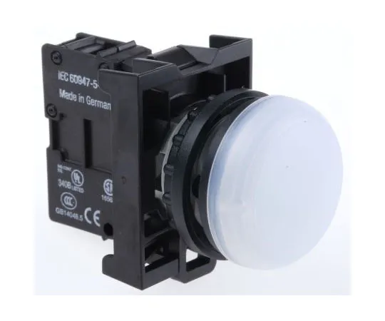 63-7554-99　Eaton M22 Series, White Pilot Light Head, 22.5mm Cutout　78639220 & M22-L-W+M22-A+M22-LED-W