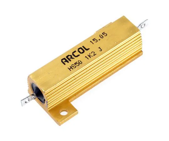 63-7637-22　Arcol HS50 Series Aluminium Ho***d Axial Wire Wound Panel Mount Resistor, 1.2kΩ ±5% 50W　HS50 1K2 J