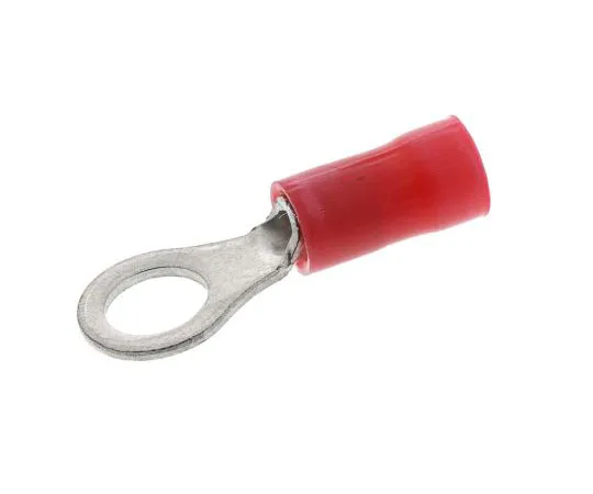63-7681-47　TE Connectivity PLASTI-GRIP Series Insulated Crimp Ring Terminal, M5 Stud Size, 0.26mm² to 1.6mm² Wire Size, Red　130014