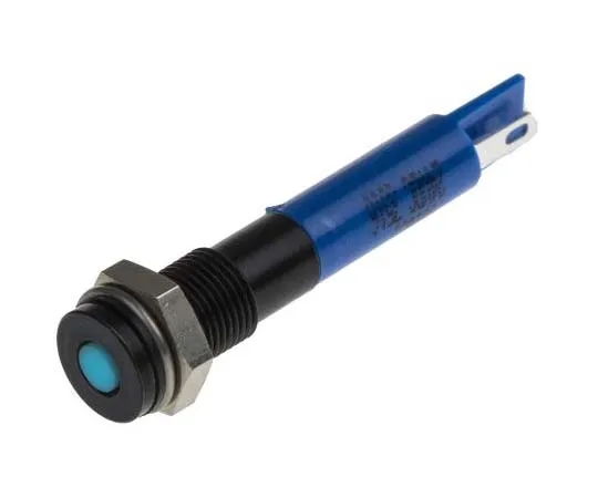 63-7708-44　RS PRO Blue Indicator, 24 V dc, 6mm Mounting Hole Size, Solder Tab Termination, IP67　700-1631