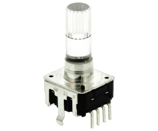 63-7654-30　TE Connectivity 24 Pulse Incremental Mechanical Rotary Encoder with a 6.8 mm Knurl Shaft (Not Indexed), Through Hole　DPL12SV2424A25K3